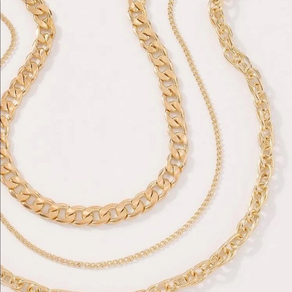 NEW 18k Multilayer Cuban Style Neckalce - Picture 4 of 4